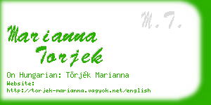 marianna torjek business card